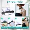 Ponek Tattoo Stencil Printer, M08F Wireless Thermal Tattoo Printer with 10pcs Transfer Paper, Compatible with Phone/Tablet/PC, Tattoo Machine for Tattoo Artists & Beginners, All Black view 3
