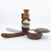 7Pcs Wooden Shaving Kit for Men with Straight Razor - Shaving Brush - Shaving Stand - Shaving Soap - Shaving Bowl - Leather Strop - Paste - Perfect Shaving Set view 3