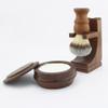 7Pcs Wooden Shaving Kit for Men with Straight Razor - Shaving Brush - Shaving Stand - Shaving Soap - Shaving Bowl - Leather Strop - Paste - Perfect Shaving Set view 4