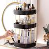 360 Rotating Makeup Organizer, Spinning Bathroom Organizer Countertop, Large Capacity Cosmetics Skincare Organizer for Bathroom Vanity Dresser Table (Black, 3 Tiers) view 1