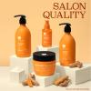 Luseta Shampoo and Conditioner Set for Hair with Turmeric & Collagen, Hair Thickening Volumizing Shampoo for Thin or Oil Hair, Sulfate and Parabens Free 2x16.9Oz view 3