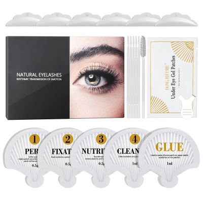 DONG RHYME Lash Lift Kit, 2 in 1 Semi-Permanent Eyelash Perm Kit and Brow Lamination Kit with Disposable Packaging Professional Eyebrow Eyelash Lift Kit for Salon DIY at Home
