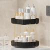 360 Rotating Makeup Organizer, Spinning Bathroom Organizer Countertop, Large Capacity Cosmetics Skincare Organizer for Bathroom Vanity Dresser Table (Black, 2 Tiers) view 2