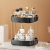 360 Rotating Makeup Organizer, Spinning Bathroom Organizer Countertop, Large Capacity Cosmetics Skincare Organizer for Bathroom Vanity Dresser Table (Black, 2 Tiers) view 4