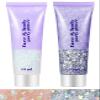 Go Ho Silver and White Body Glitter Set,Singer Concerts Face Glitter Gel Makeup,Holographic Long Lasting Chunky Sequins Glitters for Eye Lip Hair Nails,Festival Rave Accessories,Silver&White view 1