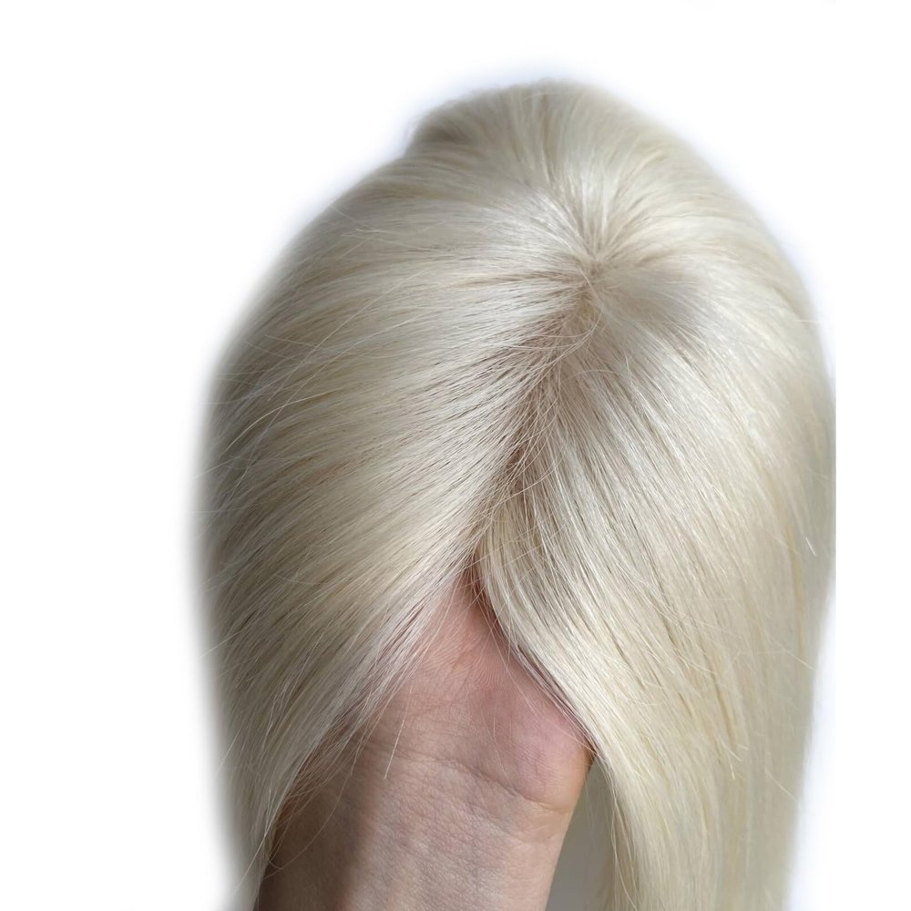5.5x5.5" 613# breathable based hair toppers for women thinning hair or hair loss