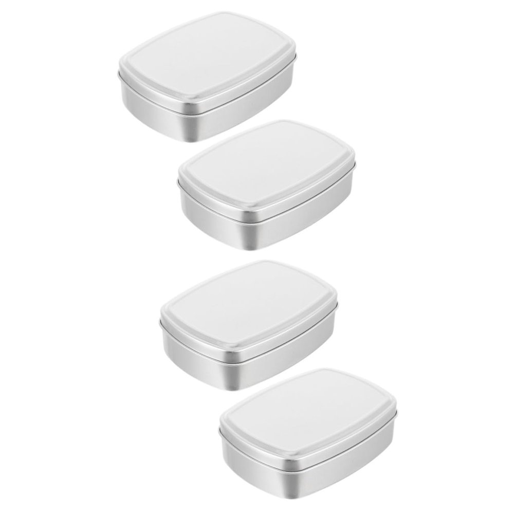 Alipis 4pcs Food-grade Square Aluminum Cosmetic Container Lid for Creams Soaps and Travel Storage Leak Design for Versatile Use