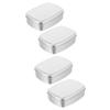 Alipis 4pcs Food-grade Square Aluminum Cosmetic Container Lid for Creams Soaps and Travel Storage Leak Design for Versatile Use view 1
