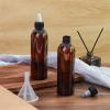 Barydat 12 Pcs Squeeze Bottle Twist Top Applicator Empty Hair Oiling Bottle with Funnels Refillable Plastic Liquid Containers for Liquid Hair Oil Shampoo Lotion (8 oz,Amber) view 4