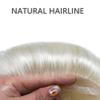Toupee For Men Hair Piece Real Human Hair Soft Swiss Lace Replacement System For Mens Toupee Hair Piece Protesis Capilar Para Hombre (7X9Light to medium density, 60RY#) view 3