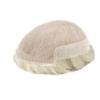 Toupee For Men Hair Piece Real Human Hair Soft Swiss Lace Replacement System For Mens Toupee Hair Piece Protesis Capilar Para Hombre (7X9Light to medium density, 60RY#) view 4