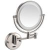 AMHIL Wall Mounted Sensor Mirror Health Makeup Shaving Mirror Led Lighted Luxury Bathroom Mirror for Hotel Vanity with Adjustable Extendable 8 Inch 5X Magnification Makeup and Shaving view 1