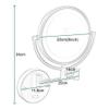 AMHIL Wall Mounted Sensor Mirror Health Makeup Shaving Mirror Led Lighted Luxury Bathroom Mirror for Hotel Vanity with Adjustable Extendable 8 Inch 5X Magnification Makeup and Shaving view 4