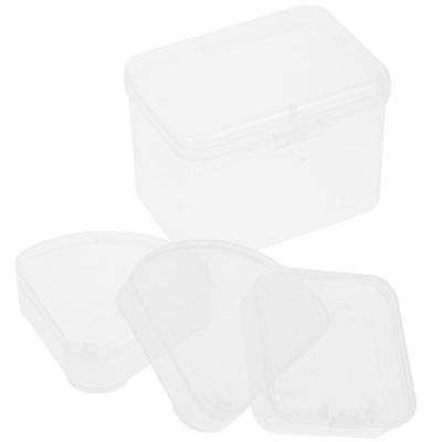 Beavorty 4pcs Makeup Sponge Box Portable Plastic Storage Case for Powder Puff Sponge Puff