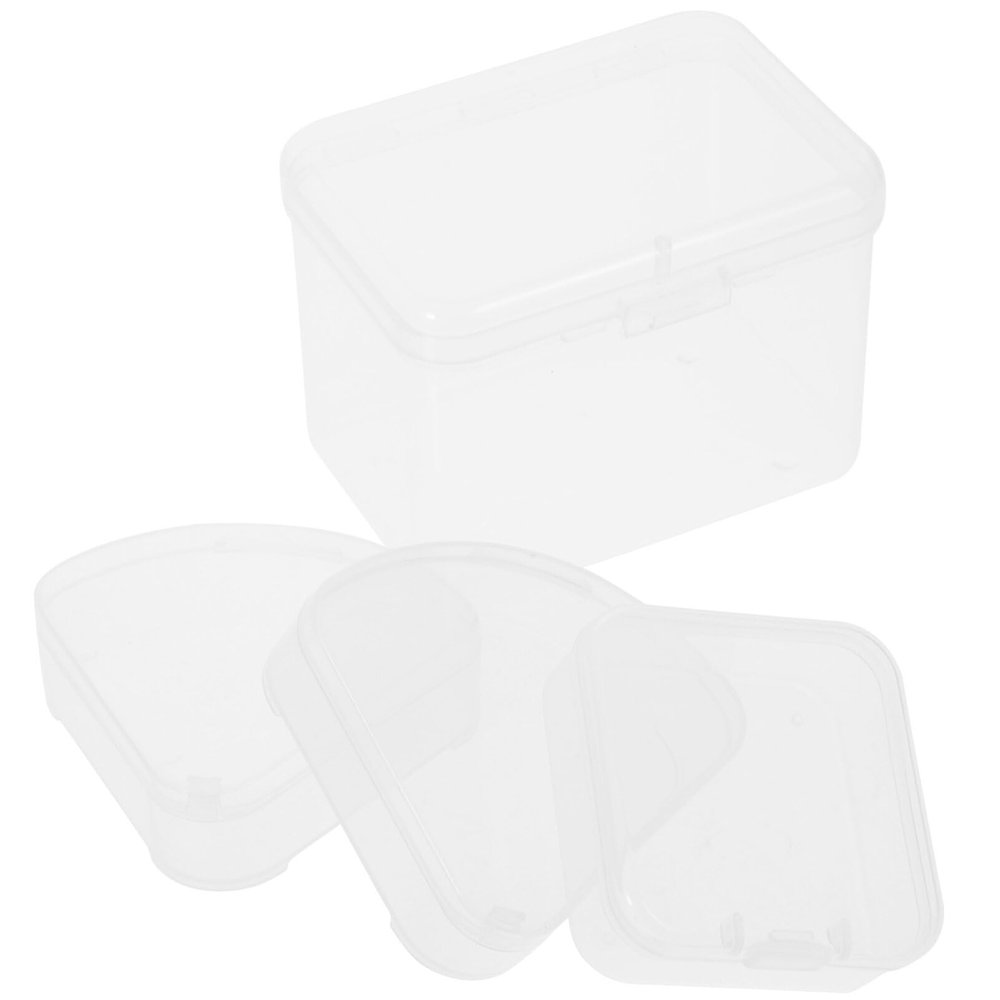 Beavorty 4pcs Makeup Sponge Box Portable Plastic Storage Case for Powder Puff Sponge Puff