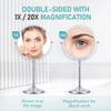 MIYADIVA Magnifying Mirror 20x, Double Sided 1X & 20X Magnifying Mirror on Stand, Large Tabletop Magnified Vanity Mirror, Magnified Mirrors with 360Rotation for Bathroom or Bedroom,8 Inches view 2