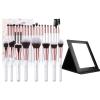 DUcare Makeup Brushes Set Professional 27Pcs + Mirror with Stand, Large view 1