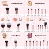 DUcare Makeup Brushes Set Professional 27Pcs + Mirror with Stand, Large view 4