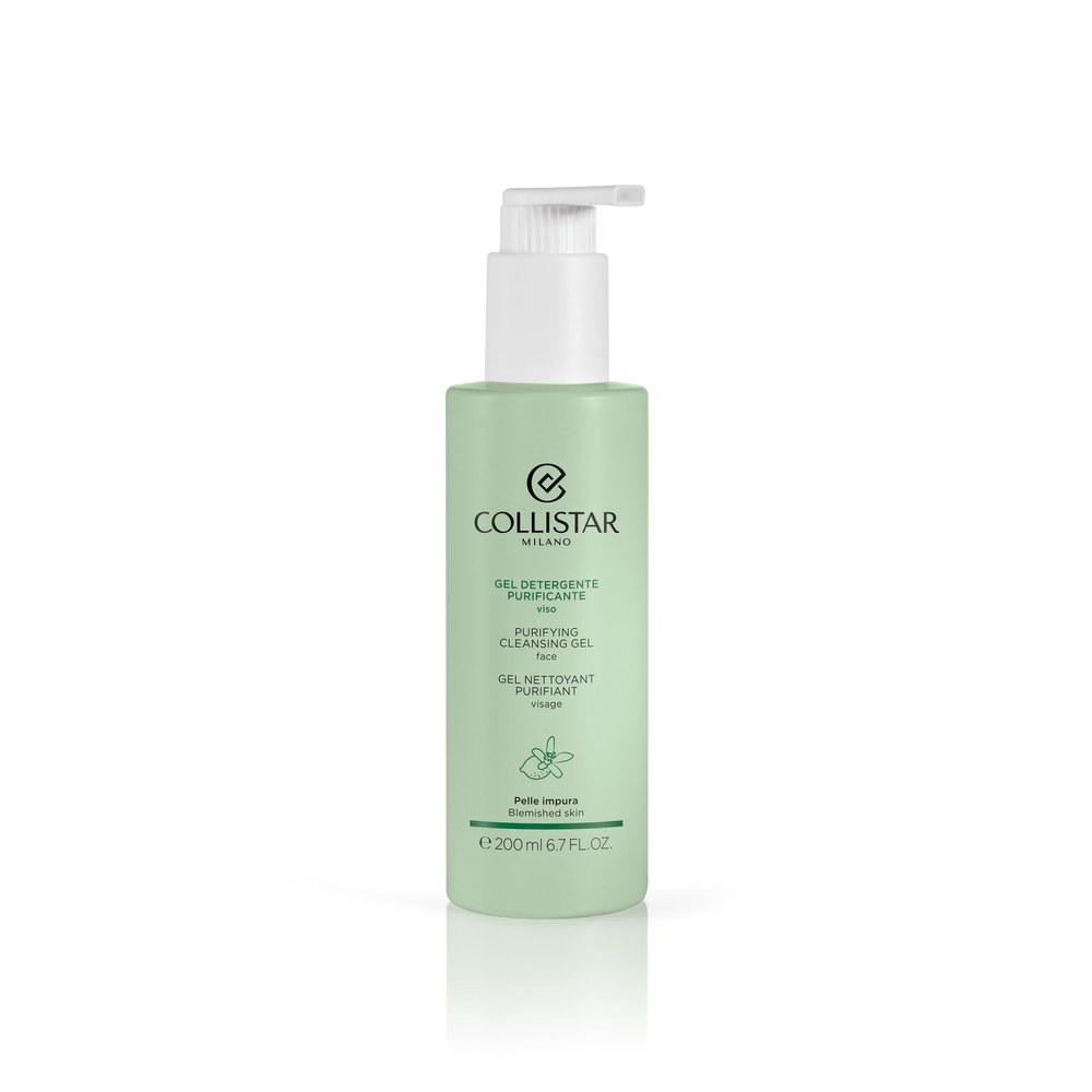 Collistar Purifying Cleansing Gel for Blermished Skin 200 ml, 6.7 Fl Oz, Made in Italy [italian import]