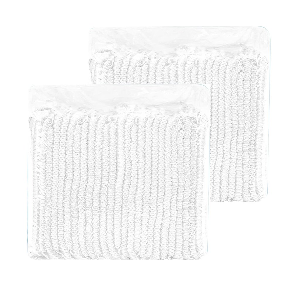 Bouffant Hair Cover Disposable Hair Net 100 Pcs for Beauty Salon Factory Food Service Dust Proof (21in Rubber Band)