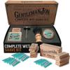 Gentleman Jon Deluxe Shaving Collection - Safety Razor Shaving Kit & 50-Pack Platinum Double Edge Razor Blades - Complete Wet Shave Set for Men - Effortless, Smooth, and Comfortable Shaves view 1