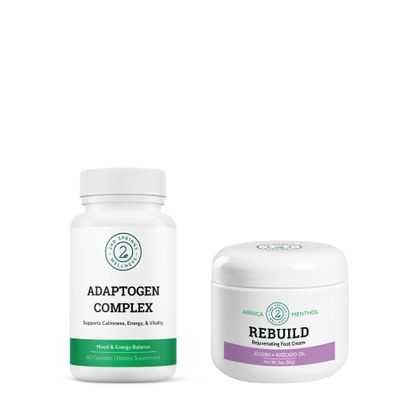 2nd Springs Complete Foot Relief & Stress Support Bundle - REBUILD Fast-Acting Foot Relief Cream & Adaptogen Complex