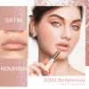 Oulac Nude Lipsticks for Women, Peach Matte Lip Stick, Full Coverage Lip Color, Satin Matte Finish, Cream Texture, Hydrating, Infused with Hyaluronic Acid, Vegan & Clean Beauty 4g SG02 Bodylicious view 2