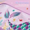 Mermaid Toiletry Bag - Kids Toiletry Bag for Girls Christmas Birthday Gift Camping Travel Toiletry Case Toiletries Makeup Cosmetic Pouch Pink Water-resistant Wash Bag Dopp Kit with Mesh Pocket view 4