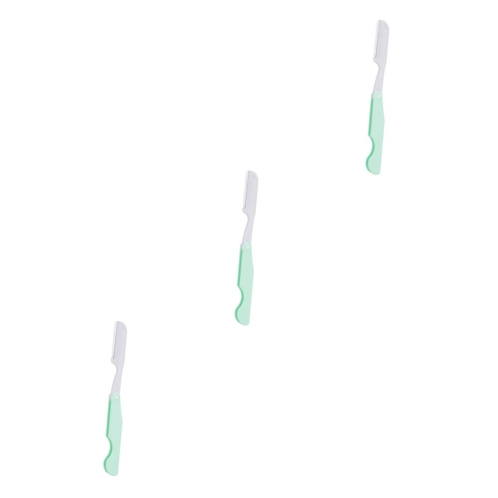FRCOLOR 3pcs Women Eyebrow Trimmer Portable Folding Shaving Tool Refillable Blades Random Grooming Knife for Removal