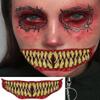 20 Sheets Halloween Temporary Tattoo Stickers Halloween Face Tattoo Face Stick for Women Men Prank Makeup Clown Horror Scary Big Mouth Fake Decals for Adults Kids view 2