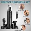CAFFIA Nose Hair Trimmer-Professional Painless Ear and Nose Hair Trimmer for Men and Women, Waterproof Dual Edge Blades for Easy Cleaning, 3 in 1 Ear Nose Eyebrow and Facial Trimmer(Black) view 4