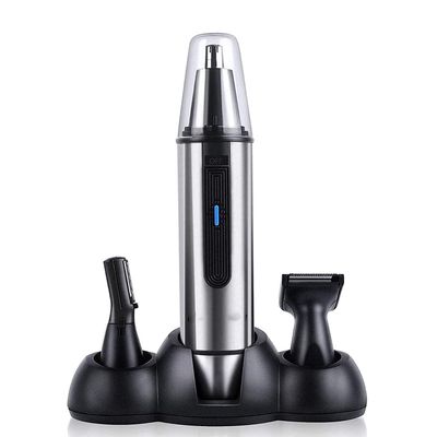 CAFFIA Ear and Nose Hair Trimmer Professional Painless Eyebrow Facial Ear Hair Trimmer Clipper for Men and Women Battery-Operated, IPX7 Waterproof Dual Edge Blades for Easy Cleansing