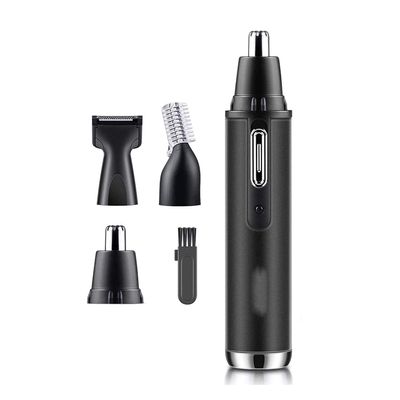 CAFFIA Ear and Nose Hair Trimmer for Men, 4 in 1 USB Rechargeable Professional Eyebrow and Facial Hair Trimmer with Waterproof Head Double-Edge Stainless Steel Blade