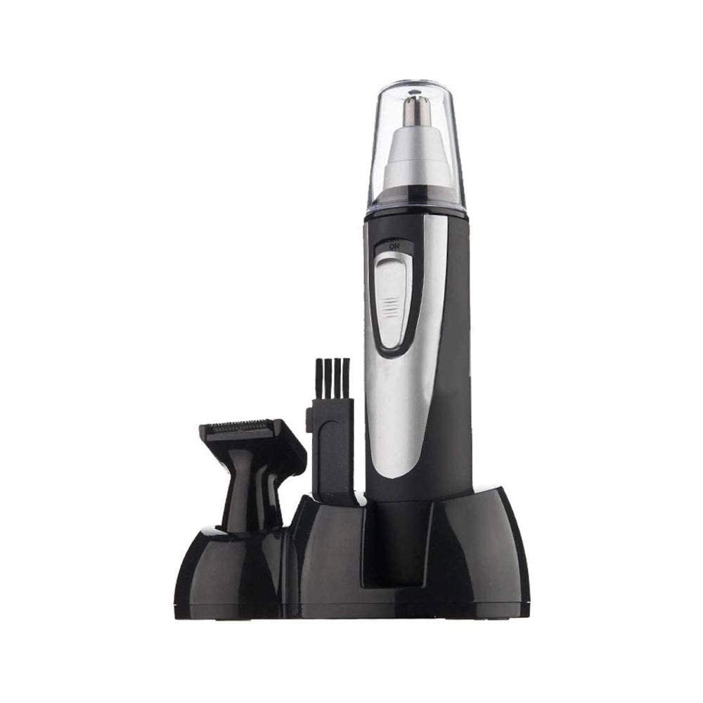CAFFIA Nose Hair Trimmer-Professional Painless Ear and Nose Hair Trimmer for Men and Women, Waterproof Dual Edge Blades for Easy Cleaning, 2 in 1 Electric Eyebrow and Facial Trimmer