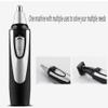 CAFFIA Nose Hair Trimmer-Professional Painless Ear and Nose Hair Trimmer for Men and Women, Waterproof Dual Edge Blades for Easy Cleaning, 2 in 1 Electric Eyebrow and Facial Trimmer view 3