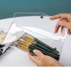 asdfs Cosmetic Bag, Transparent Carry-on Travel Carrying Bag, Eyeshadow Powder, Lipstick, Makeup Brush Storage Bag view 3