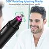 CAFFIA 4 in 1 Nose and Ear Hair Trimmer, Portable Ear Nose Hair Trimmer, USB Rechargeable Nose Hair Trimmer, Waterproof Dual Edge Blades for Easy Cleaning, Black view 3