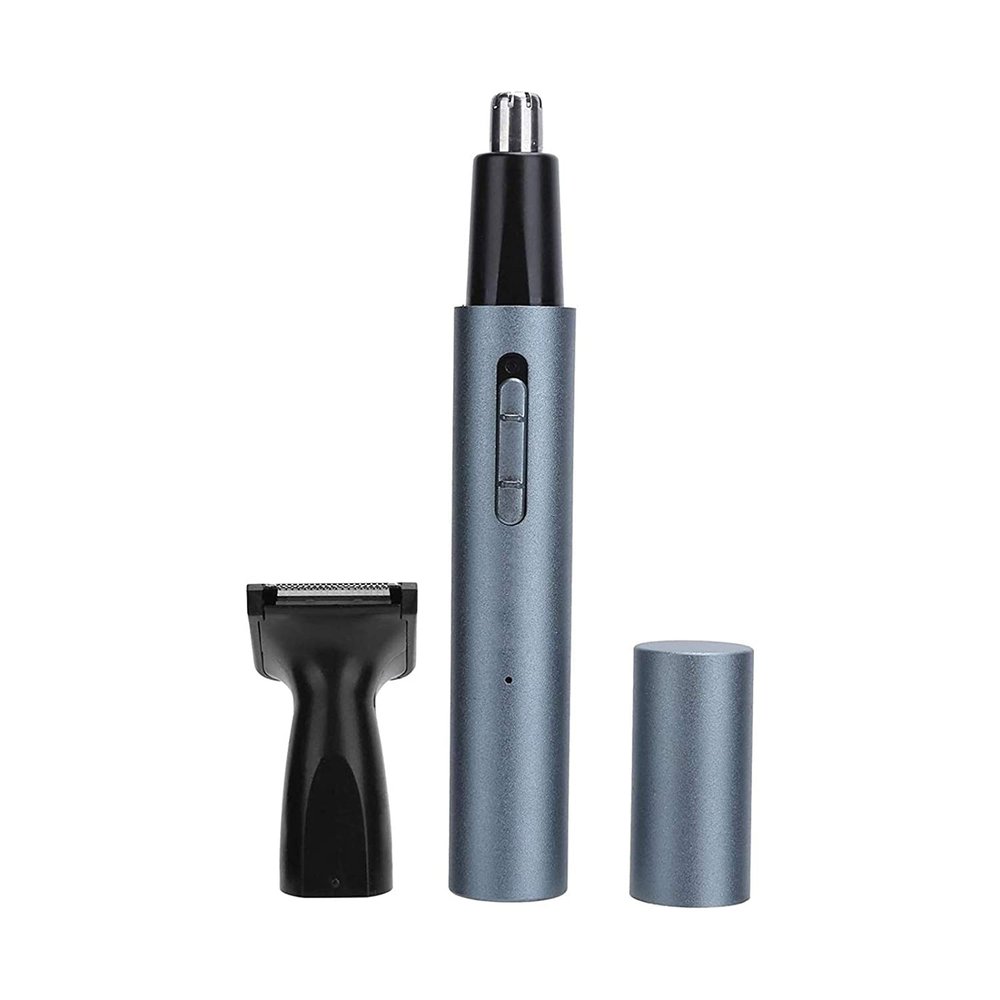 CAFFIA Personal Pen Trimmer & Detailer for Hygienic Grooming with Rinseable, Interchangeable Heads for Eyebrows, Neckline, Nose, Ears, & Other Detailing