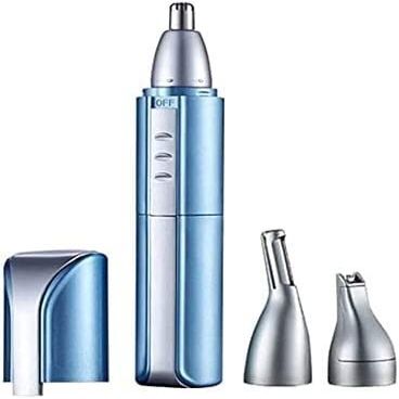 CAFFIA Ear, Nose & Brow Trimmer Clipper - Eyebrow & Facial Hair Detail Trimmer for Men & Women, USB Rechargeable and Easy to Cleaning Electric GroomerBlue