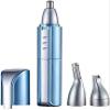 CAFFIA Ear, Nose & Brow Trimmer Clipper - Eyebrow & Facial Hair Detail Trimmer for Men & Women, USB Rechargeable and Easy to Cleaning Electric GroomerBlue view 1