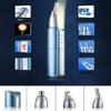 CAFFIA Ear, Nose & Brow Trimmer Clipper - Eyebrow & Facial Hair Detail Trimmer for Men & Women, USB Rechargeable and Easy to Cleaning Electric GroomerBlue view 3