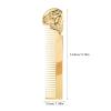Beavorty Beard Comb Grooming Tool Double-sided Skull Design Texture Comb for Men Compact Pouch for Stylish Hair Beard Maintenance Elegant view 2