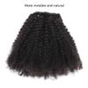 Natural Human Hair Wave Curly Clip Hair Clip in Extensions for Women Dates Cocktail Parties Work Halloween (Color : Red) view 3