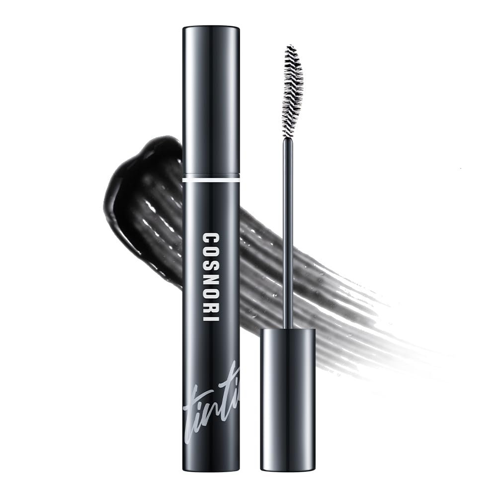 COSNORI Eyelash Tinting Serum 01 Deep Black - Korean Eyelash Boost Tinted Serum  Eyebrow Growth Enhancer for Longer and Thicker  Lash Perm Essential - Vegan, Irritation Free 0.3 fl.oz / 9g (Black)