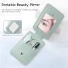 Eyebrow Trimmer Kit, 5-in-1 Set with Eyebrow Scissors, Eyebrow Razor, Tweezer, Brush, and Mirror for Women, Includes Leather Carry-Around Bag (Green). view 4