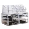 Clear Makeup Case 4 Drawer 16 grid Cosmetic Organizer Jewelry Storage Acrylic Box (B) view 1