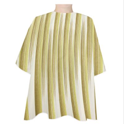 Abstract Minimalist Barber Cape - Salon Hair Cutting Cape for Women,Men,Adults,Haircut Cape with Adjustable Elastic Neckline Hairdressing Cape Accessories Gold Geometric Metallic Gradient Stripes