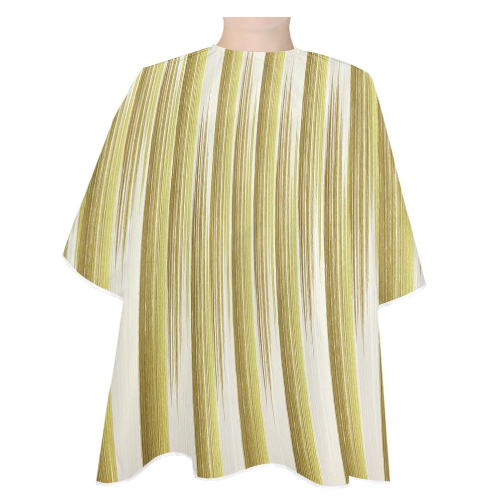 Abstract Minimalist Barber Cape - Salon Hair Cutting Cape for Women,Men,Adults,Haircut Cape with Adjustable Elastic Neckline Hairdressing Cape Accessories Gold Geometric Metallic Gradient Stripes