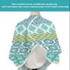 Bohemia Barber Cape - Salon Hair Cutting Cape for Women,Men,Adults,Haircut Cape with Adjustable Elastic Neckline Hairdressing Stylist Cape Gown Accessories Geometric Blue Green Turquoise Stripe Flower view 4