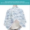 Thanksgiving Barber Cape - Salon Hair Cutting Cape for Women,Men,Adults,Haircut Cape with Adjustable Elastic Neckline Hairdressing Stylist Cape Accessories Blue Pumpkins Autumn Oil Painted Tile Flower view 4